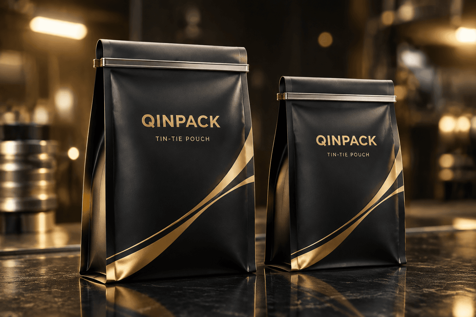Tin-Tie Resealable Pouches